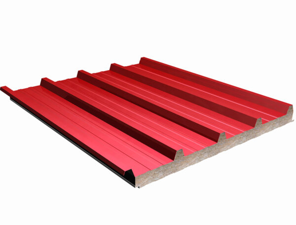 panel-cubierta-lana-de-roca-5-grecas-3d rojo
